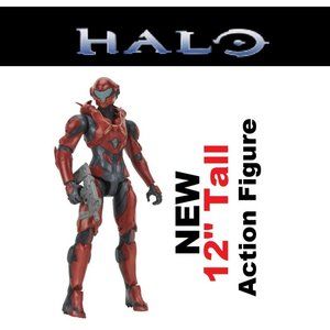 HALO Master Chief 12" Action Figure Red Spartan Video Game Easter basket gift